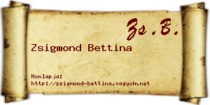 Zsigmond Bettina névjegykártya